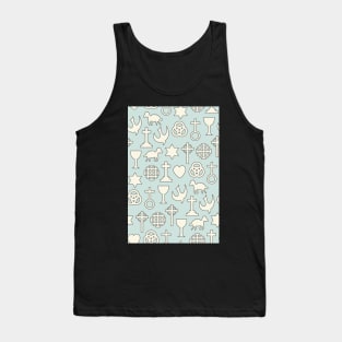 Christian Traditional Ornament Symbols for Christmas Tank Top